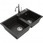 K&ouml;&ouml;givalamu Mexen Tomas, graniit, 80 cm x 50 cm x 19 cm, kuldne/must/kroom