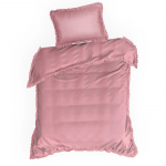 Voodipesukomplekt D91 Ruffles, roosa v., 70 x 80 cm, 140 x 200 cm, 2 os.