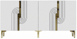 Konsoollaud Kalune Design Meyra 150, kuld v./valge v., 32 cm x 150 cm x 75 cm