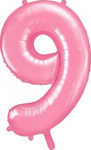 Fooliumist &otilde;hupall number PartyDeco Nr. 9, heleroosa v.