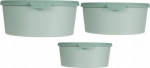 Toiduainekarbi komplekt Excellent Houseware 170490210, 0.34 - 1.4 l, 18.5 cm x 18.5 cm, roheline v., 3 tk