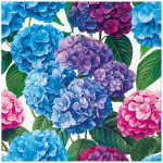 Pabersalvr&auml;tikud PAW Hydrangea Bloom, 33 cm x 33 cm, mitmev&auml;rviline, 20 tk