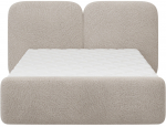 Voodi kahekohaline Ollival Boucl&eacute; Royal 18, 180 x 200 cm, beež v., ilma madratsita, p&otilde;hjalippidega