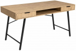 Kirjutuslaud sahtlitega Akord Furniture Factory Arden, 120 cm x 50 cm, 80.5 cm, must v./artisan oak v.
