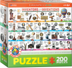 Pusle Eurographics Smart Kids Inventors And Their Inventions 6200-0724, 48.2 cm x 33 cm, 200 tk, mitmev&auml;rviline