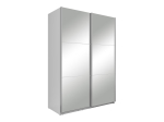 Riidekapp Neo, valge v., 151 cm x 64 cm x 216 cm, peegliga