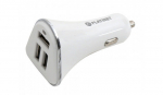 Auto laadija Platinet, Micro USB/3 x USB, 100 cm, valge