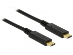 Juhe Delock, USB Type C/USB Type-C, 200 cm, must v.