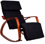 Kiiktool ModernHome With Footrest, pruun v./hall v., 70 cm x 70 cm x 97 cm