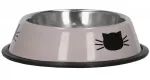 Kauss loomale Springos Metal Bowl, 0.15 l, 15.5 cm x 15.5 cm x 4 cm, must v./hall v.