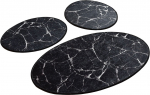 Vannitoamattide komplekt Foutastic Marble 359CHL3242, must v., 100 cm x 60 cm