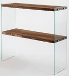 Konsoollaud Kalune Design Venedik, p&auml;hklipuu v./l&auml;bipaistev v., 30 cm x 90 cm x 80 cm