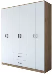 Riidekapp Kalune Design BA113 - 2337, valge v./p&auml;hklipuu v., 51.5 cm x 180 cm x 210 cm
