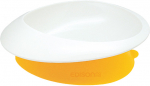 Kauss Edison Mama Baby Suction Plate, pol&uuml;prop&uuml;leen (pp)/termoplastkumm (tpe), valge v./kollane v.