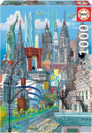 Pusle Educa New York Carlo Stanga 19265, 68 cm x 48 cm, 1000 tk, mitmev&auml;rviline
