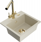 K&ouml;&ouml;givalamu Mexen Milo 6505441000-69+671600-50+66911-50, graniit, 43 cm x 41 cm x 17.1 cm, kuldne/beež