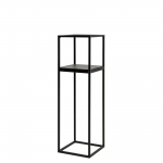 Lillepoti alus Garden Center LILLE, 19 cm x 19 cm, 62 cm, metall, must v.