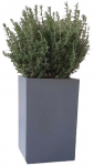 Lillepott DM Grill Tower S, tsement, 25 cm x 25 cm, hall