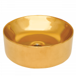 Vannitoa kraanikauss Invena Kos, keraamiline, 41.5 cm x 41.5 cm x 13.5 cm, kuldne v.