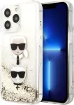 Telefoni &uuml;mbris Karl Lagerfeld Liquid Glitter Karl Choupette Head KLHCP13XKICGLD, l&auml;bipaistev v./kuldne v., Apple
