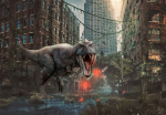 Fototapeet Artgeist Dinosaur In The City, 70 cm x 70 cm
