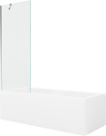 Vann seinaga, sisseehitatav Mexen Cubik, 160 cm x 70 cm x 40 cm, ristk&uuml;lik, valge/kroomi
