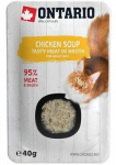 Kassi m&auml;rgtoit Ontario Tasty Meat In Broth Chicken Soup, kanaliha, 0.04 kg
