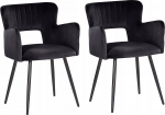 Toolide komplekt Beliani Sanilac, matt, must v., 44 cm x 52 cm x 75 cm, 2 tk