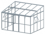 Kasvuhoone SOHO Solid PC+Glass 006862, karastatud klaas, 3.64 x 2.9 m, 2 mm