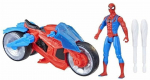 M&auml;ngukujuke, koos tarvikutega Hasbro Spiderman Web Blast Cycle, sinine v./punane v.