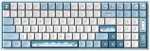 Juhtmevaba m&auml;nguklaviatuur IQUNIX Wintertide F97 Cherry MX Brown, Inglise (US), valge v./helesinine v.