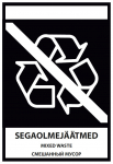 Hoiatuskleebis SEGAOLMEJ&Auml;&Auml;TMED, 0.21 m x 15 cm