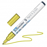 Tekstimarker Schneider Paint-lt 011, 2 mm, kollane/metall