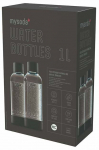 Veepudel MySoda EU-2PB10-, l&auml;bipaistev v./must v., plastik, 1 l, 2 tk