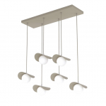 Valgusti lagi Emibig Ritual, G9, 6 x 8 W, valge v./beež v.