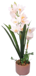 Kunsttaim potis, orhidee Home4you Garden Queen, valge v./roheline v., 70 cm x 16 cm