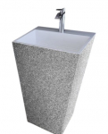 Vannitoa kraanikauss Besco Vera O Glam, mineraalvalu mineral durabe, 50 cm x 40 cm x 85 cm, h&otilde;be v.