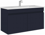 Vannitoakapp valamuga Kalune Design Tivoli, matt tumesinine v., 45 cm x 100 cm x 57 cm