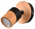 Valgusti seinale Trio Aruni, GU10, 1 x 10 W, must v./puidu v.