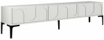 TV-kapp Kalune Design Lyon 42, valge v./must v., 35 cm x 180 cm x 42 cm