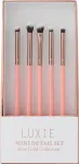 Meigipintslite komplekt, eyeliner Luxie Rose Gold Mini Detail, 5 tk, kuldne v.
