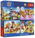 Pusle 4in1 Trefl PAW Patrol, 28 cm x 20 cm, 352 tk