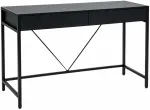 Kirjutuslaud sahtlitega Akord Furniture Factory Loft Pure, 124 cm x 50 cm, 80 cm, must v.