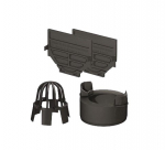 Drenaažikanalite osade komplekt Aco HexaLine 319287, plastik