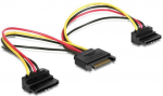 Juhe Gembird SATA to SATA x2 SATA, SATA x 2, 0.15 m, kollane