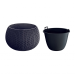 Lillepott Prosperplast Splofy DKSP290, plastik, &Oslash; 29 cm, antratsiit v.