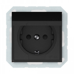 Pistikupesa Vilma QR1000 111070202711, maandusega, IP44, matt must v.