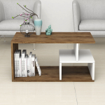 Kohvilaud Kalune Design Arte 2042, valge v./p&auml;hklipuu v., 90 cm x 42 cm x 54 cm