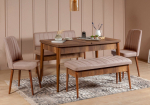 S&ouml;&ouml;gitoa komplekt Kalune Design Vina, roosa v./p&auml;hklipuu v.