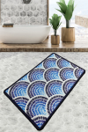 Vannitoa p&otilde;randamatt Foutastic Azul 359CHL5177, valge/sinine/tumesinine, 120 cm x 70 cm
